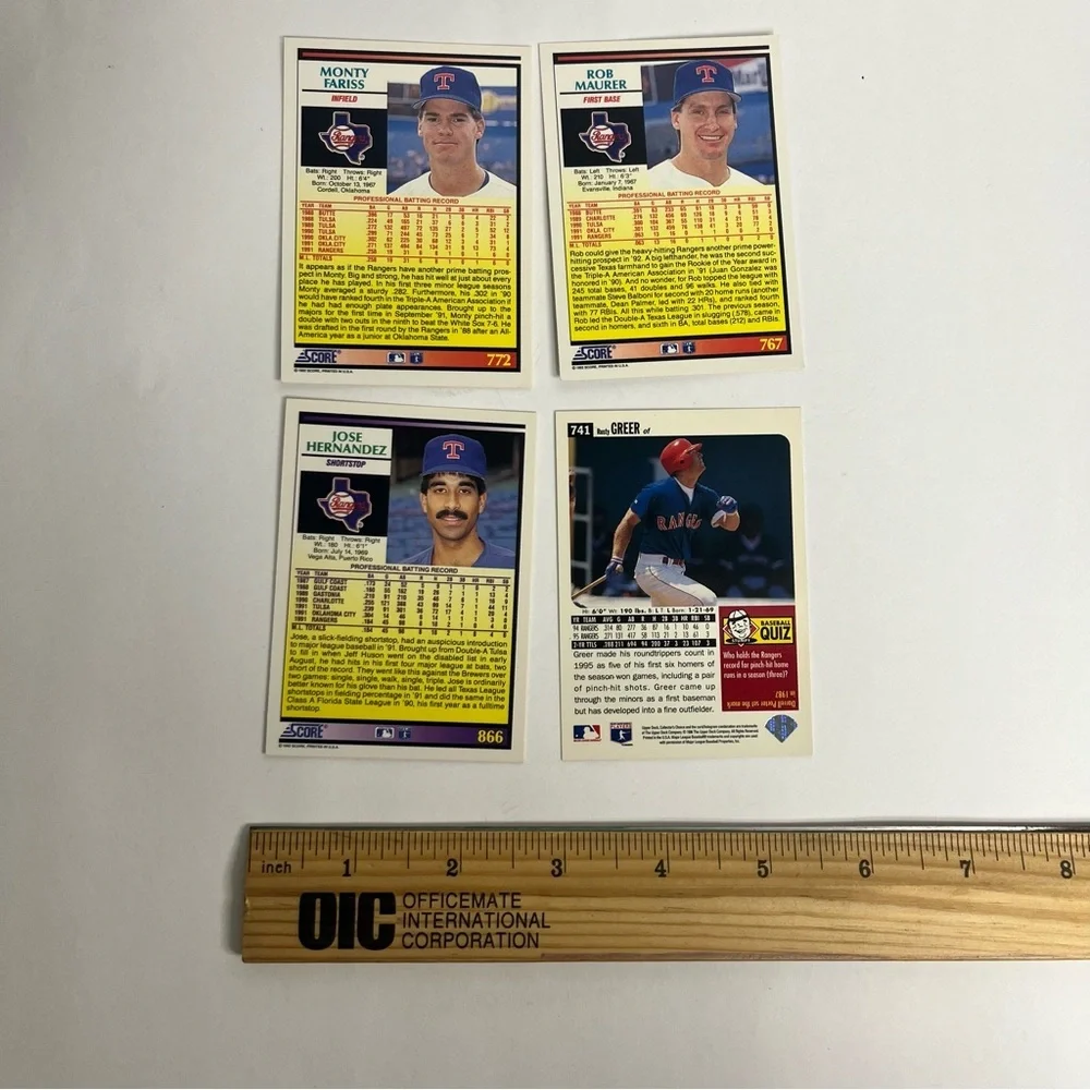 vintage 90s‎ texas rangers baseball card lot crafting junk journal collecting
